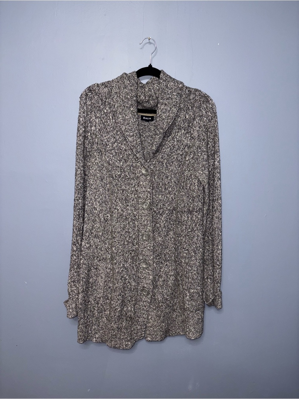 Dalia | Gray Button Down Sweater | Size Medium